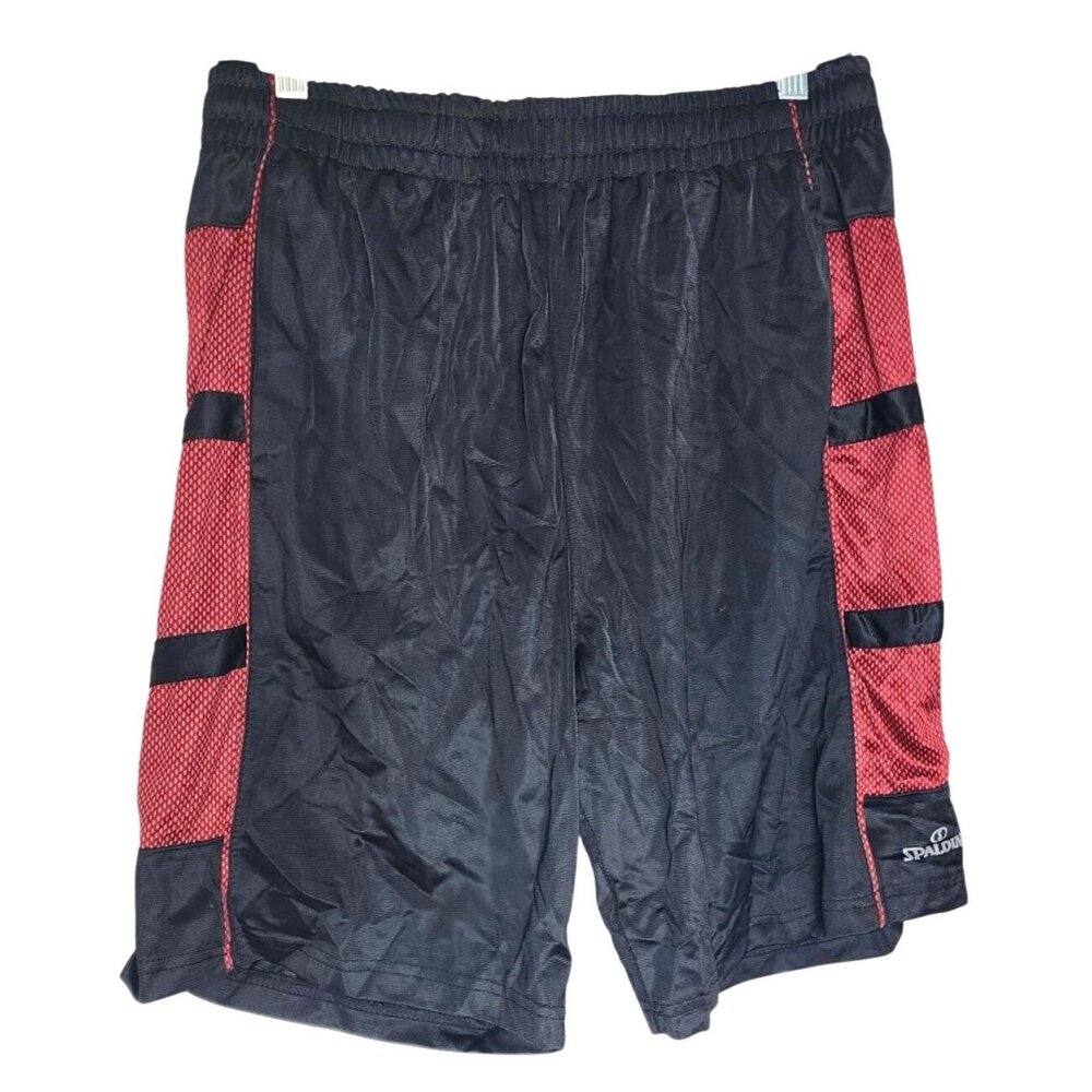 Spaulding L/G 100% Polyester Drawstring Black Shorts | Elastic Waistband